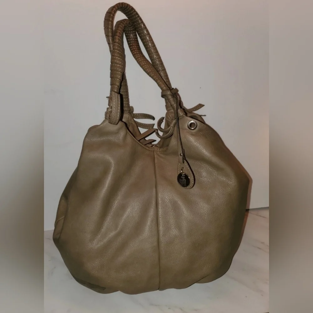 Tan Jenny N Hobo Bag with Crescent Shape